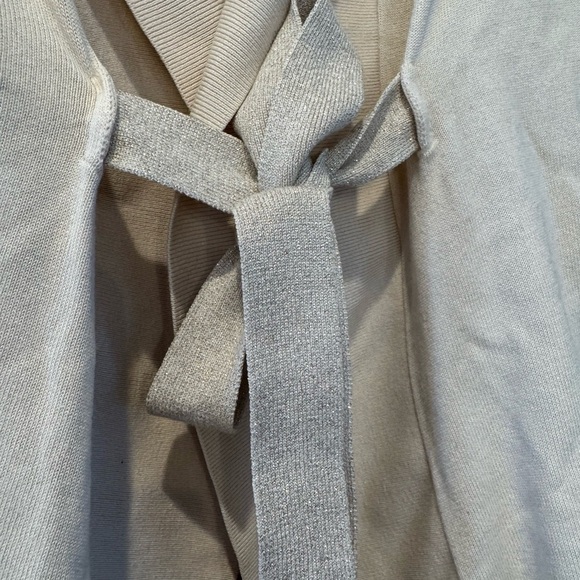 Vintage Neiman Marcus Exclusive Tie Front Cardigan Metallic Belt / large - Picture 9 of 9